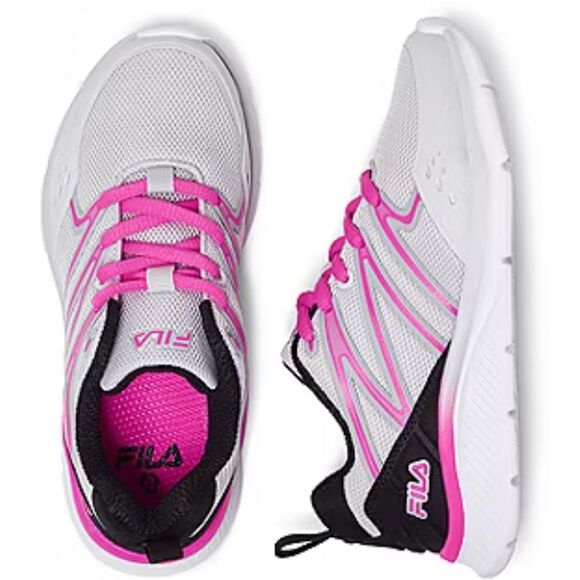 FILA Allona 3 Big Girls Running Shoes, Laced Gray/Pink/Black, Size 4 - Picture 9 of 9